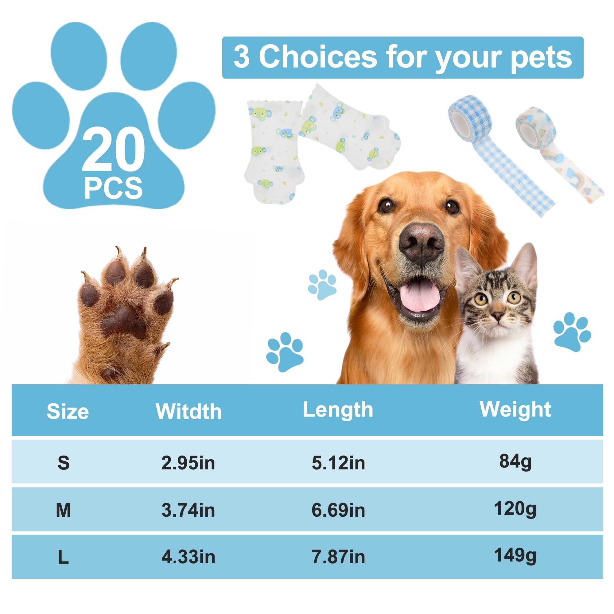 Unique Bargains Dog Foot Covers Waterproof Paw Protectors 5 Sets Medium
