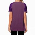 thumbnail image 7 of Stylish Olyvenn Womens Cold Shoulder Tops Trendy Party Blouses Loose Fit Plus Size Shirts Sparkly Tunic Summer Night Out Tees Purple S, 7 of 7