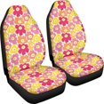 Little Red Flower Design Universal Car Front Seat Covers HeavyDuty