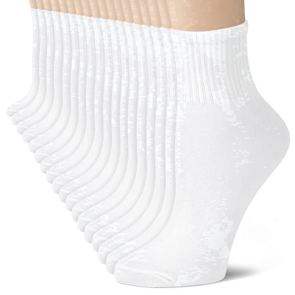 Loritta Secret 18 Pack Womens Mid Crew Socks Casual Ankle High Running Athletic Socks for Women,Size 6-8