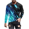 thumbnail image 2 of Big and Tall T Shirts for Men S-4X Plus Size Long Sleeve Round Neck Tees Tops Trendy Shooting-Star Printed Loose Casual Pullover Comfort Tshirts Shirt, 2 of 2