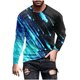 thumbnail image 1 of Blusas y camisas de manga larga y cuello redondo para hombre, camisetas casuales con estampado de moda y cuello redondo, blusas de licra de manga corta para hombre., 1 of 4