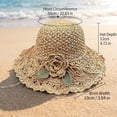 thumbnail image 3 of Womens Straw Hat, 2026 Upgraded Foldable Sun Hat for Women, BeachSun Straw Hats for Vacation Travel, 3 of 6