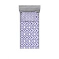 thumbnail image 2 of Floral Bedding Set with Sheet & Covers, Arts and Craft Theme Flower Pattern on Porcelain Inspired Texture Graphic Print, Printed Bedroom Decor 2 Shams, 4 Sizes, White and Blue, by Ambesonne, 2 of 3