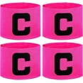thumbnail image 1 of SDOTXA 4 Pcs Brassard de Capitaine de Soccer Nylon Élastique Ajustable Bandes de Joueur de Soccer Basketball pour Entraînement d'Équipe Adulte Rouge, 1 of 7