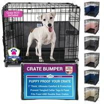 Pet Dreams Dog Crate Bumper - Comfy Liner & Dog Tail Protector for Inside Crate, Fits iCrate Cages 18, 24, 30, 36, 42, 48 inches Grey, XX-Large, 48"