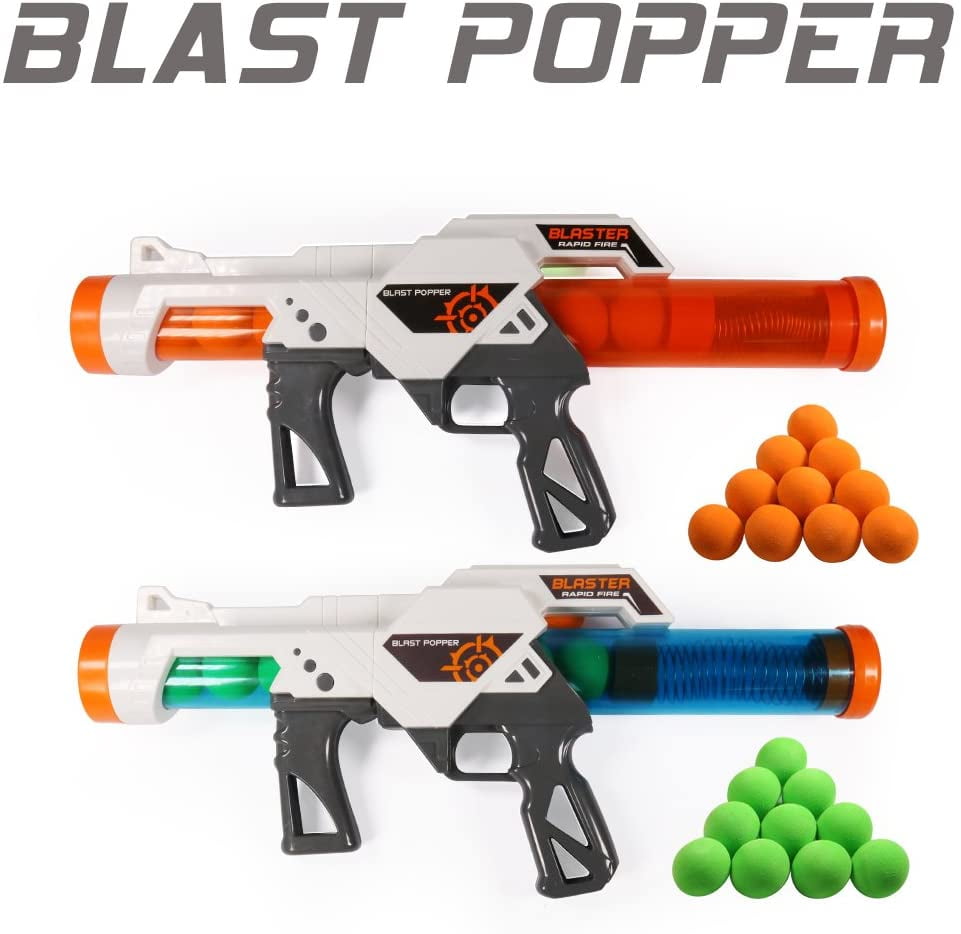 Power Pump Action Popper Air Powered Blaster Shooter Gun Foam Ball Battle Toy 