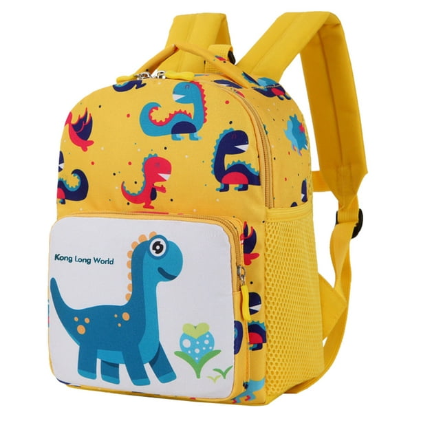 zanvin school supplies Anti-lost Small Backpack Kindergarten Dinosaur  Cartoon Children Backpack Yellow,Clearance Gift for Men/Boys/Teens 