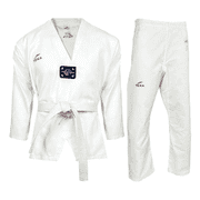 TKD Taekwondo Dobok Gi Kimono with Belt 8 oz Dojo Uniform Sizes 00-6