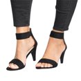 thumbnail image 1 of Women's Mid Low Block Heels Peeptoe Sandals Ankle With Buckle Strap Office Work Smart Ladies' Summer, 1 of 7