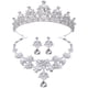 thumbnail image 1 of 1 conjunto Joya nupcial Corona nupcial y joyería Joyería de boda Juego de joyas de nupcias Collar de aretes de tiara, 1 of 4