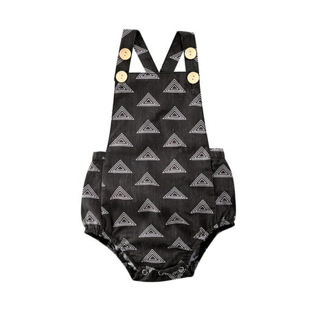

Canrulo Infant Toddler Baby Boys Girls Sleeveless Romper Plaids Bodysuit Jumpsuit Summer Clothes Outfits Black 12-18 Months