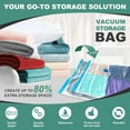 thumbnail image 2 of Behome Vacuum Storage Bags with Double-Zip Seal, 10 Pack Jumbo Space Saver Bags for Clothes, Mattress, Blanket, Duvets, Pillows, Comforters, Travel (28 x 40 Inch), 2 of 7