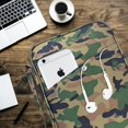 thumbnail image 3 of Bolsa de almacenamiento con asa para libros con diseño de camuflaje verde militar para hombre, 3 of 4