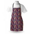 thumbnail image 4 of Folk Apron, Valentine's Day Pattern with Colorful Hearts, Unisex Kitchen Bib with Adjustable Neck for Cooking Gardening, Adult Size, Dark Lavender Multicolor, by Ambesonne, 4 of 4