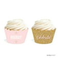 thumbnail image 1 of Signature Blush Pink, White, Gold Glittering Party Collection, Cupcake Wrappers, 20-Pack, 1 of 1
