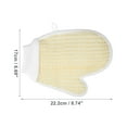 thumbnail image 4 of Guantes de yute únicos 1 Pc Guantes de ducha exfoliantes para baño 8.74"x6.69" Blanco, 4 of 6