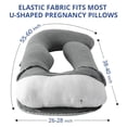 thumbnail image 4 of Funda para Almohada de Embarazo en Forma de U de 57" Sasttie Cooling Gris, 4 of 9