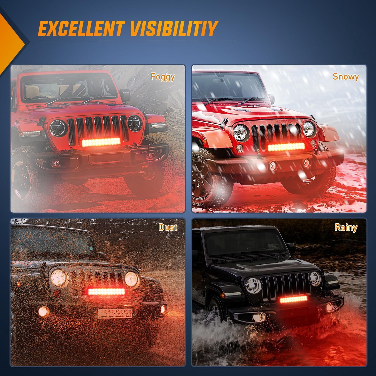 Nilight LED Light Bar 12 Inch 72W Spot Flood Combo Red Beam Off Road Lights Fishing Hunting Emergency Deck Boat Work Lighting for Trucks UTV Pick-up Van Boat Tractor