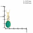 thumbnail image 3 of 3 1/3 Carat T.G.W. Emerald And White Diamond Accent 14K Gold over Silver 3-Piece Jewelry set, 3 of 7