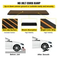thumbnail image 5 of Rubber Curb Ramp for Driveway 1 Pack, 15T Heavy Duty Sidewalk Curb Ramp, 2.6" Rise Height Cable Cover Curbside Bridge Ramp for Garage for Low Cars, Wheelchairs, 5 of 7