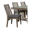 thumbnail image 3 of Rustic Dining Chairs Set of 2, Wood Frame, Gray Fabric Seat, Light Brown Finish, 20.5"W - Perfect for Dining Room with Industrial/Rustic Style., 3 of 7
