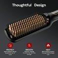 thumbnail image 2 of NICEBAY by SKIMI Hair Straightening Brush, Gold Ionic Hair Straightener Comb, Ceramic Coating, 2 of 8