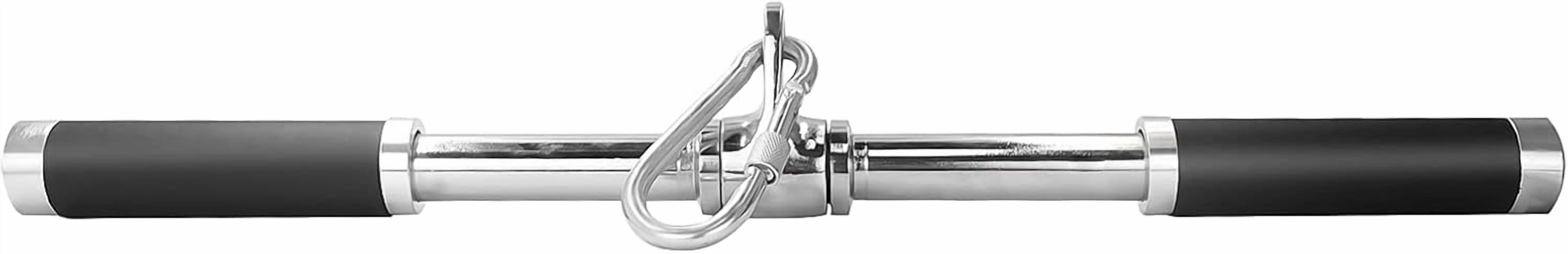Rotating Straight Bar, Heavy Duty   Attachments for Tricep Pushdown Bicep Curls, 22 Inch  Steel Weightlifting Bar with Rubber Grips