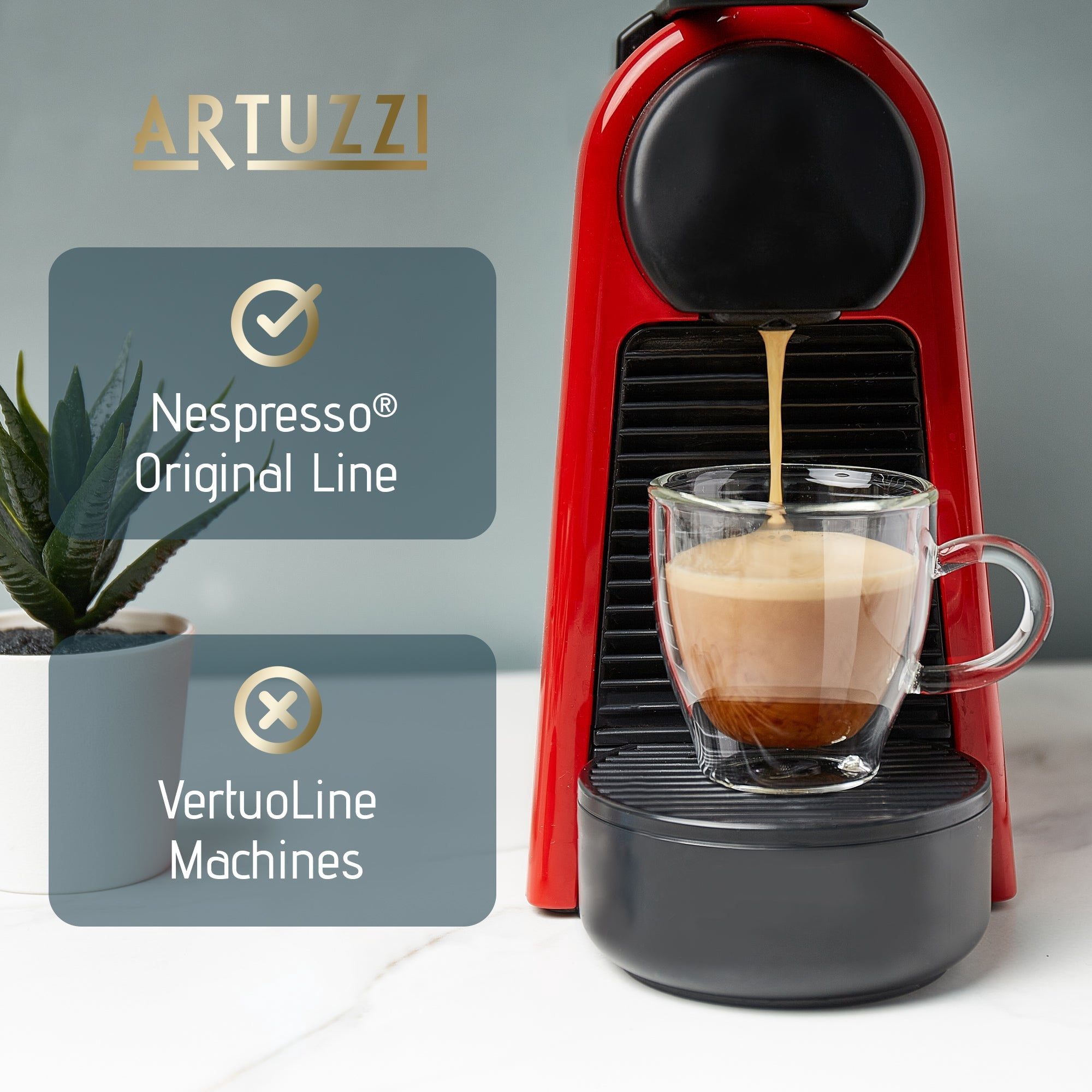 Artuzzi 60ct - Compatible Nespresso Coffee Pods For Nespresso Original Machines | Espresso Ristretto Lungo Coffee Capsules | Espresso Variety Pack I Aluminum & Recyclable