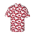 thumbnail image 3 of Uemuo Tulips Flowers Printed Regular Fit Short Sleeve Casual Hawaiian Shirt for Men,Aloha shirt,Tropical shirt,Floral print shirt,Vacation Beach shirt-Large, 3 of 9
