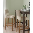 thumbnail image 2 of Beige Brown Ombre Bar Stool Covers Set of 6, Abstract Modern Art Gradient Stretch Washable Bar Chair Covers with Backs, Removable Pub Counter Height Chair Cover for Kitchen Dining Room Cafe, 2 of 7