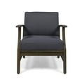 thumbnail image 5 of GDF Studio Capri Outdoor Acacia Wood Club Chairs with Cushions, Gray, 5 of 8