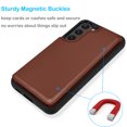 thumbnail image 3 of Tiflook Wallet Case For Samsung Galaxy S23 Plus (6.6 inch) SM-S916 Minimalist PU Leather Card Holder Flip Cover Brown, 3 of 7