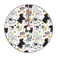 thumbnail image 1 of Lsque Funny Puppy Print Christmas Tree Skirt with Ties and Velcro,Xmas Holiday Decorations, Adjustable Tree Skirt-48", 1 of 6