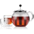 thumbnail image 2 of Bodum 1801-16 Assam Tea Press, Permanent Filter, Glass Handle, 1.0 L/34 oz - Black/Transparent, 2 of 7