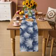 thumbnail image 4 of Table Runners 36 Inches Long Dress Scarves, Navy Blue Palm Leaves Coastal Farmhouse Kitchen/Dining Table Decor Table Runner, Short Coffee Tablerunners, Summer Tropical Botanical 13x36 Inch, 4 of 9
