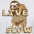thumbnail image 3 of CafePress - Funny Sloth LIVE SLOW T Shirt - Men's Classic Graphic T-Shirt, 3 of 4