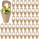 thumbnail image 1 of Bolsas de regalo Tergy Kraft Paper Flowers, color marrón, 50 paquetes de 35 cm, 1 of 6