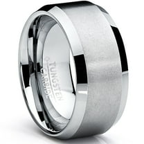 Metal Masters 10mm Mens Brushed Tungsten Carbide Wedding Band Ring Comfort-Fit