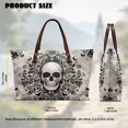 thumbnail image 6 of ZUXONGSY Skull Print Top Handle Tote Bag for Women Pu Leather Tote Bag Fashion Top Handle Satchel with Inner Pocket for Excursions Shopping, 6 of 6