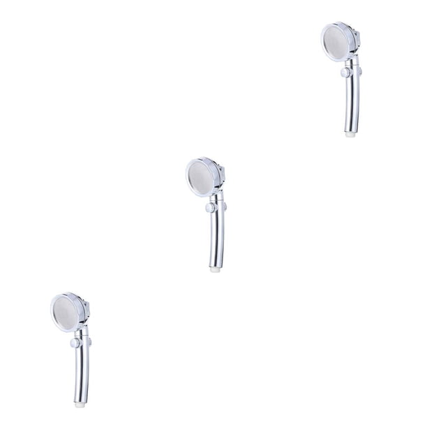 Cabezal de ducha Wosthever redondo multimodos ajustable plateado
