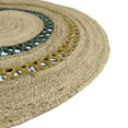 thumbnail image 4 of Gypsie Blu Braided Hand Woven Natural Jute Area Rug Round Indoor Home Décor Living Room Area Runner Online, 4 of 6