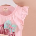 thumbnail image 6 of Toddler Girls Clothes 6M 12M 18M 24M 2T 3T 4T Summer Outfits Baby Kids Short Sleeve Cartoon Girl Print T-Shirt Tops Solid Shorts Sets, 6 of 6
