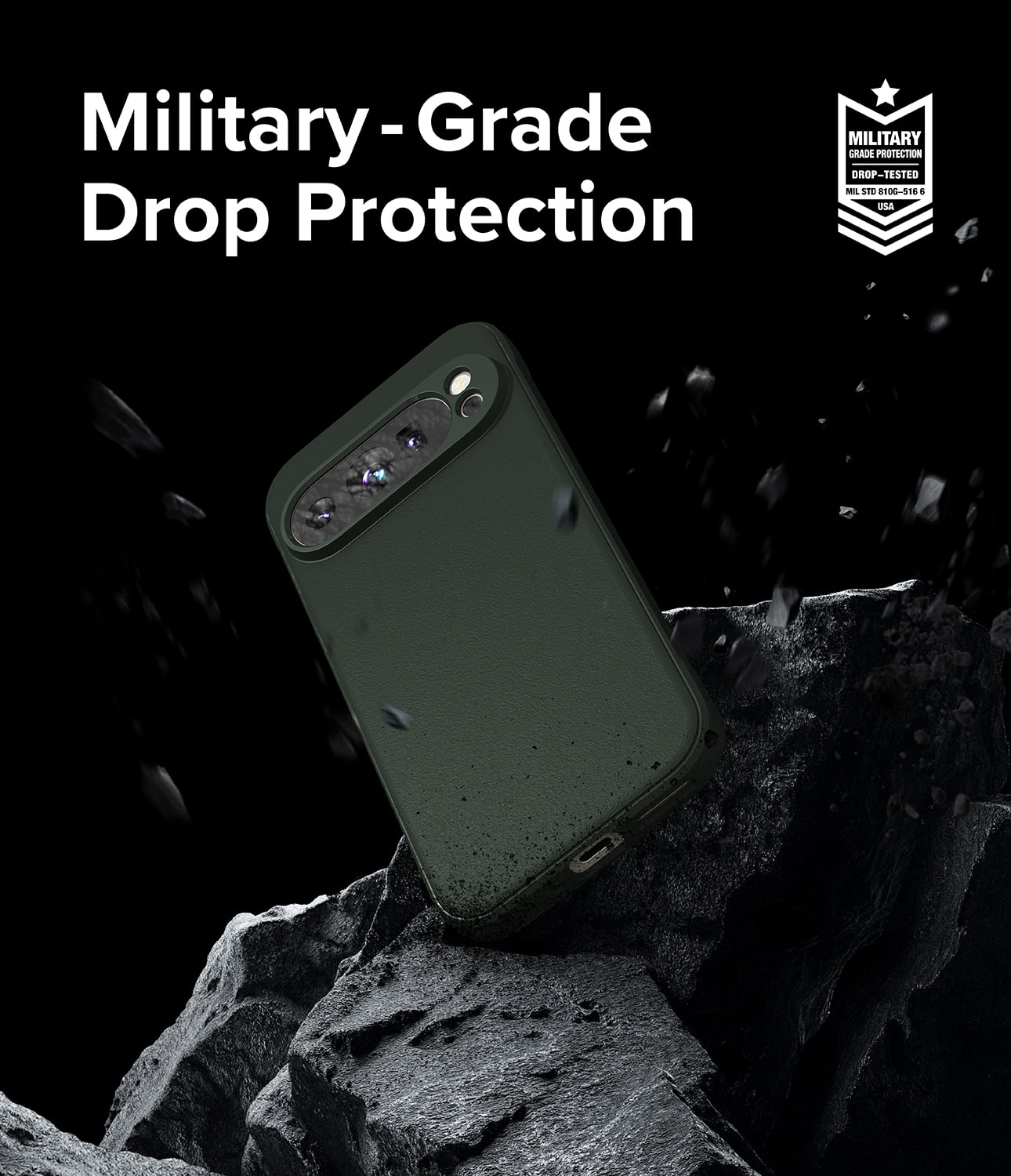 Ringke Pixel 9 Pro XL [Onyx] High Quality Flexible Heavy Duty Durable Phone Case - Dark Green