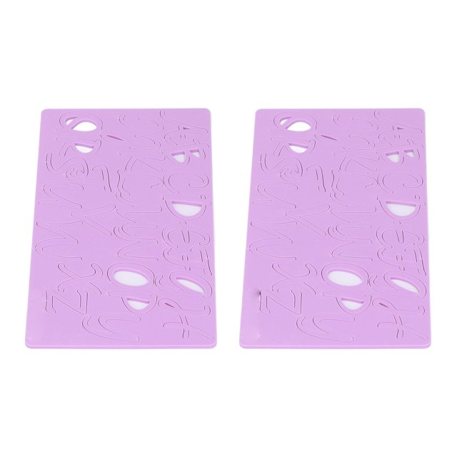 Moldes del alfabeto para pasteles ANGGREK acrílicos morados decorativos