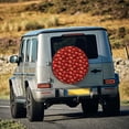 thumbnail image 3 of Haiem Spare Tire Cover , Wheel Cover with Red Skulls 1 printed, Camper Spare Tire Cover Fit for Jeep Wrangler Rv SUV Truck Travel Trailer-17 inch, 3 of 8