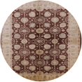 thumbnail image 1 of Ahgly Company Indoor Round Mid-Century Modern Dark Sienna Brown Oriental Area Rugs, 3' Round, 1 of 6