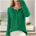 thumbnail image 3 of Lixiuxyad Womens Open Front Cardigan Casual Slim Fit Cardigan Long Sleeve Soft Solid Color Knit Sweater With Round Neck For Everyday Comfort And Style,Green, 3 of 6