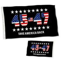 Dutern Double Sided 45th and 47th Take America Back Trump 2024 Flag Banner 3 Ply with Brass Grommets 3x5 Feet