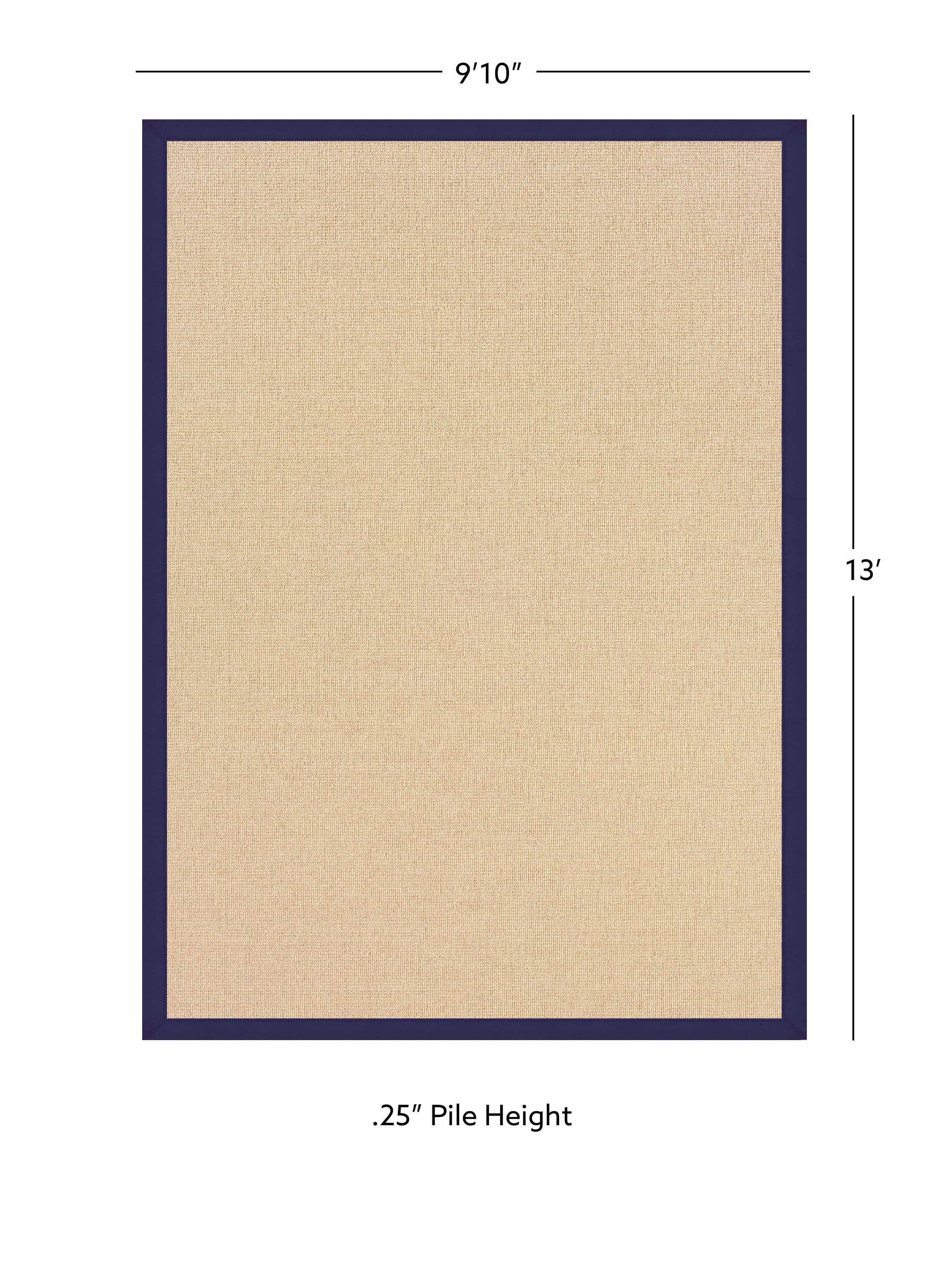 Linon Athena Natural & Blue 9.10x13 Area Rug